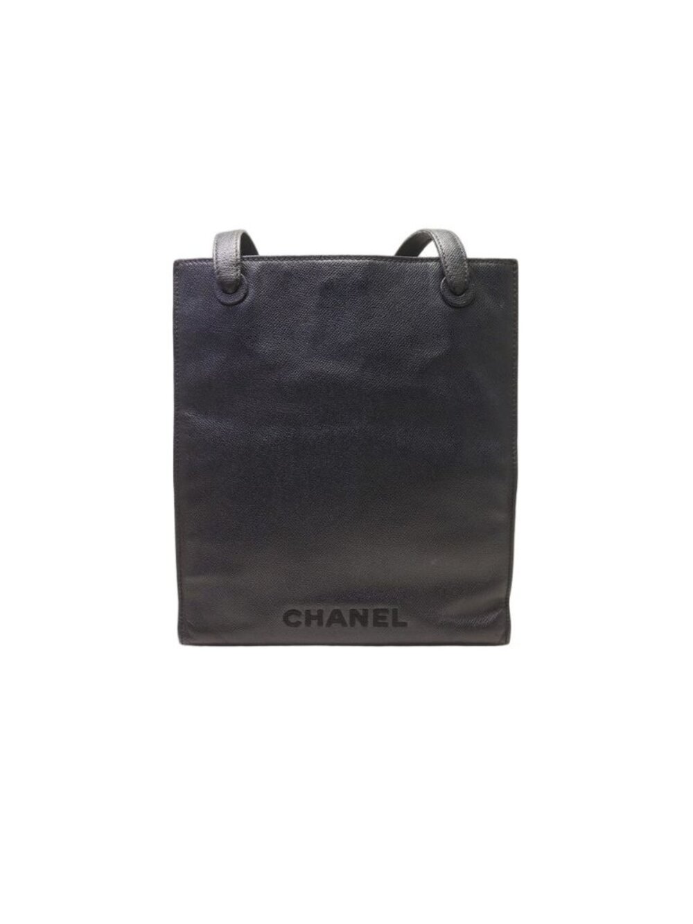 Chanel Logo Caviar Leather Tote Bag